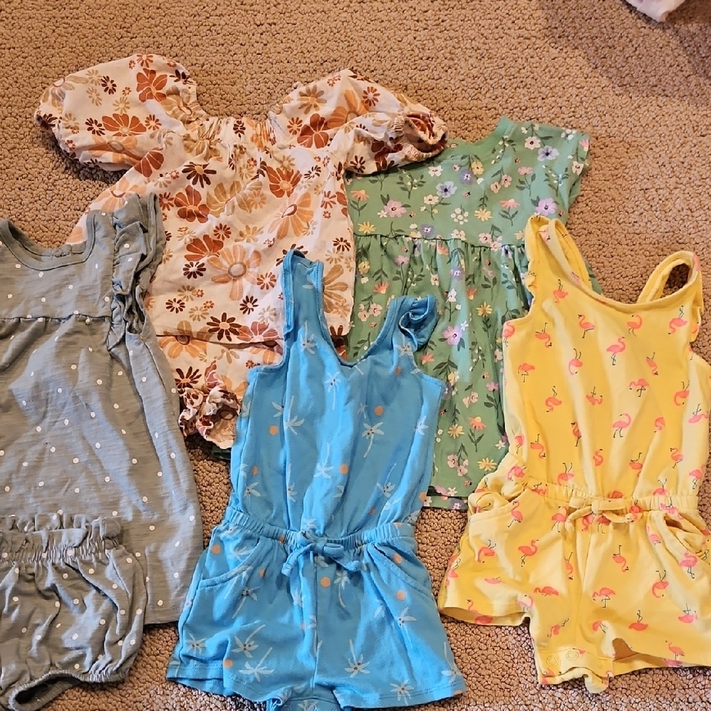 Set of 5 Summer Dress, Romper, 2- Pieces